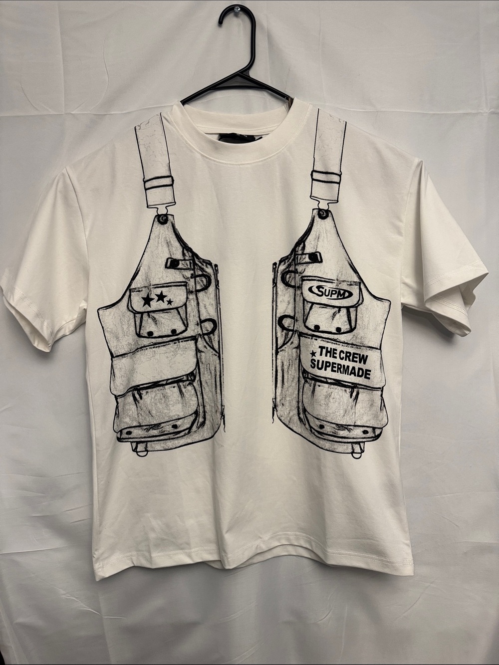 Supermade Vest-Print White Tee